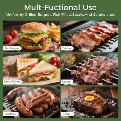 Cast Iron Smash Burger Press 7.1",Grill Bacon Meat Press Tool,Perfect for Blackstone, Camp Chef, Weber Grills & Indoor Griddles – BBQ & Cookout Must-Have (Round -Grooved)