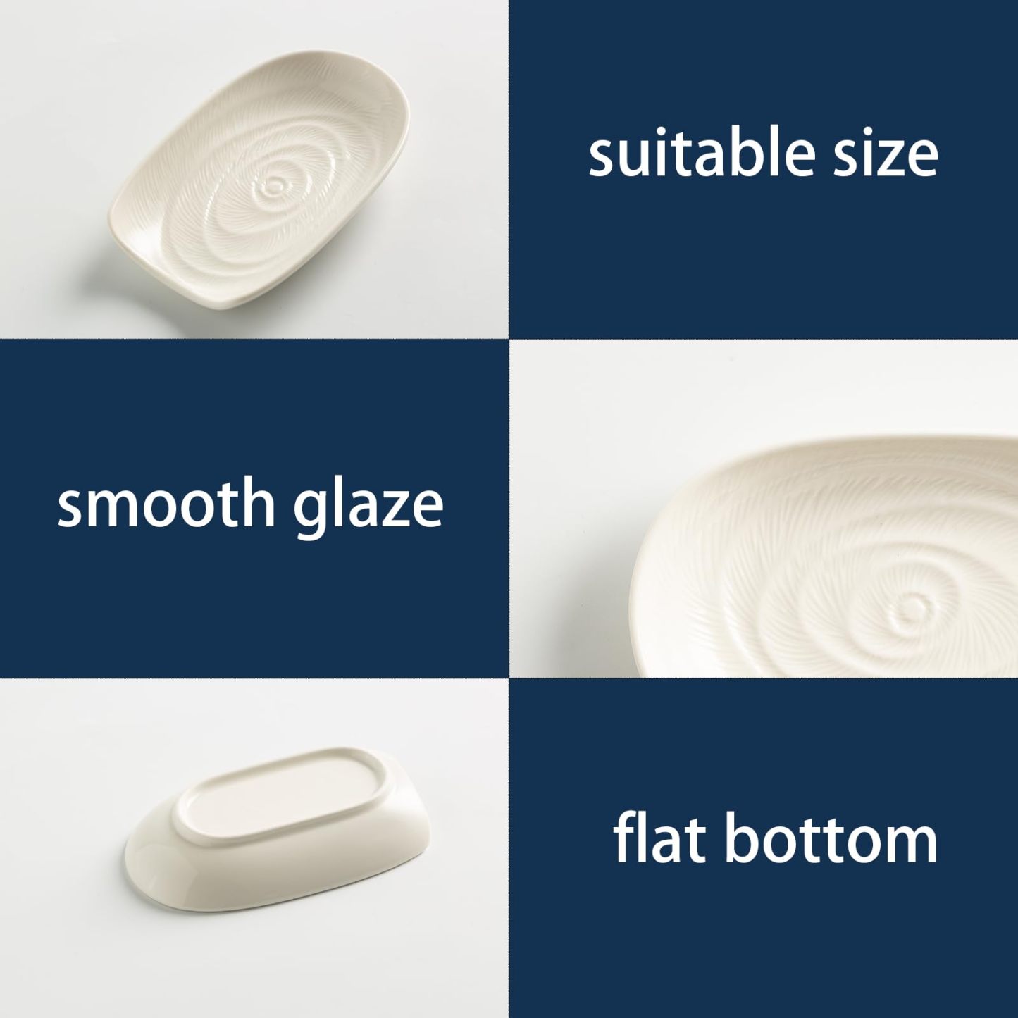 Ceremic Spoon Rest for Stove Top, Spoon Holder for Kitchen Counter, Coffee Spoon Rest, Cooking Utensil Rest for Ladles, Kitchen Decor, Housewarming Gifts, 1 pack (white)