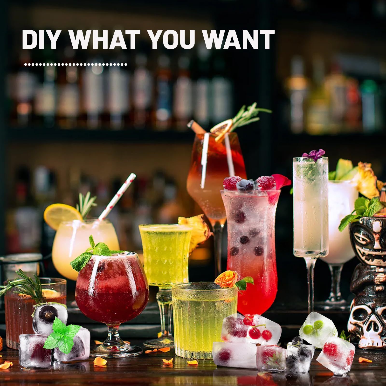 Silicone Ice Cube Trays 3Packs, Easy Release Ice Cube Molds with Lid, Freezer Stackable Ice Maker for Whiskey, Baby Food, BPA Free (Blue+Grey+Pink)