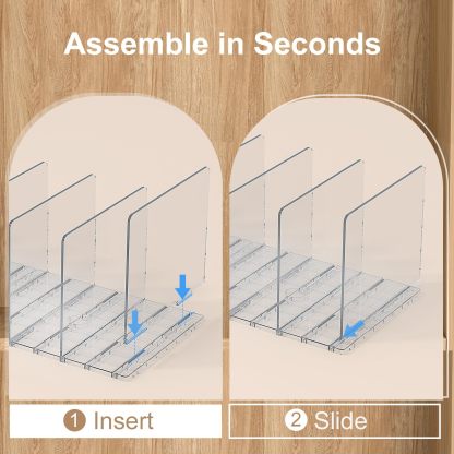 Bag & Purse Organizer for Closet: Adjustable Clear Handbag Storage Shelf - Plastic Clutch Dividers for Closet Organizers and Storage - Keep Carteras & Pocketbook Upright