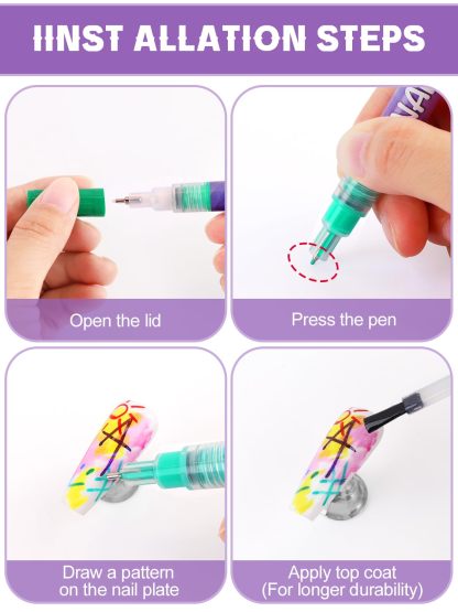 12 Color Nail Art Pens