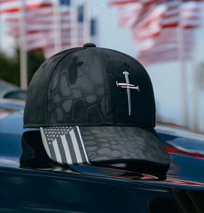 Last Day 49% OFF-✝️Adjustable Jesus 3 Nail Cross Hat🎁With Free 4" Decal