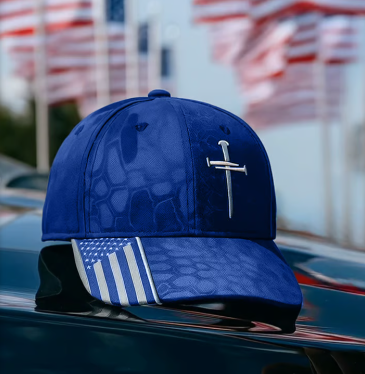 Last Day 49% OFF-✝️Adjustable Jesus 3 Nail Cross Hat🎁With Free 4" Decal