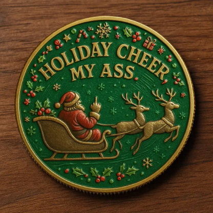 🎅 “Merry F*ing Christmas” Commemorative Coin** 🎄 For Those Who Love the Holidays… But Not Too Much 😏