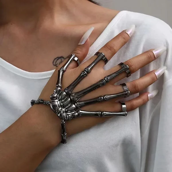 🔥LAST DAY 49% OFF - Necromantic Armor Skeleton Bracelet and Finger Claws