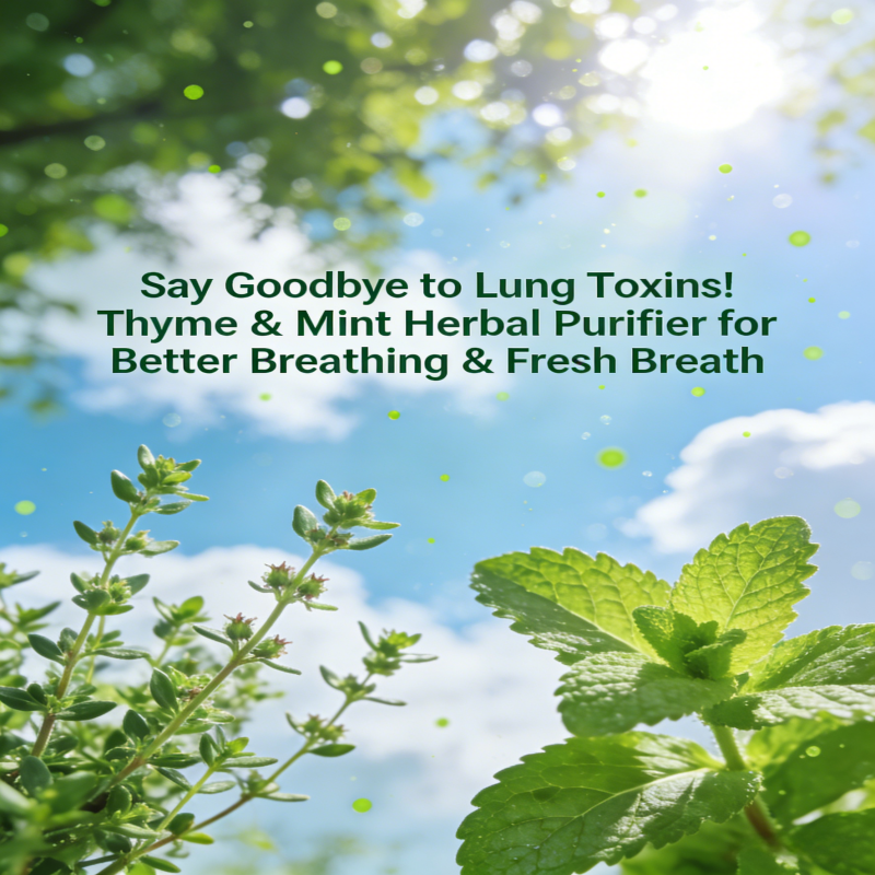 “Say Goodbye to Lung Toxins! Thyme & Mint Herbal Purifier for Better Breathing & Fresh Breath”