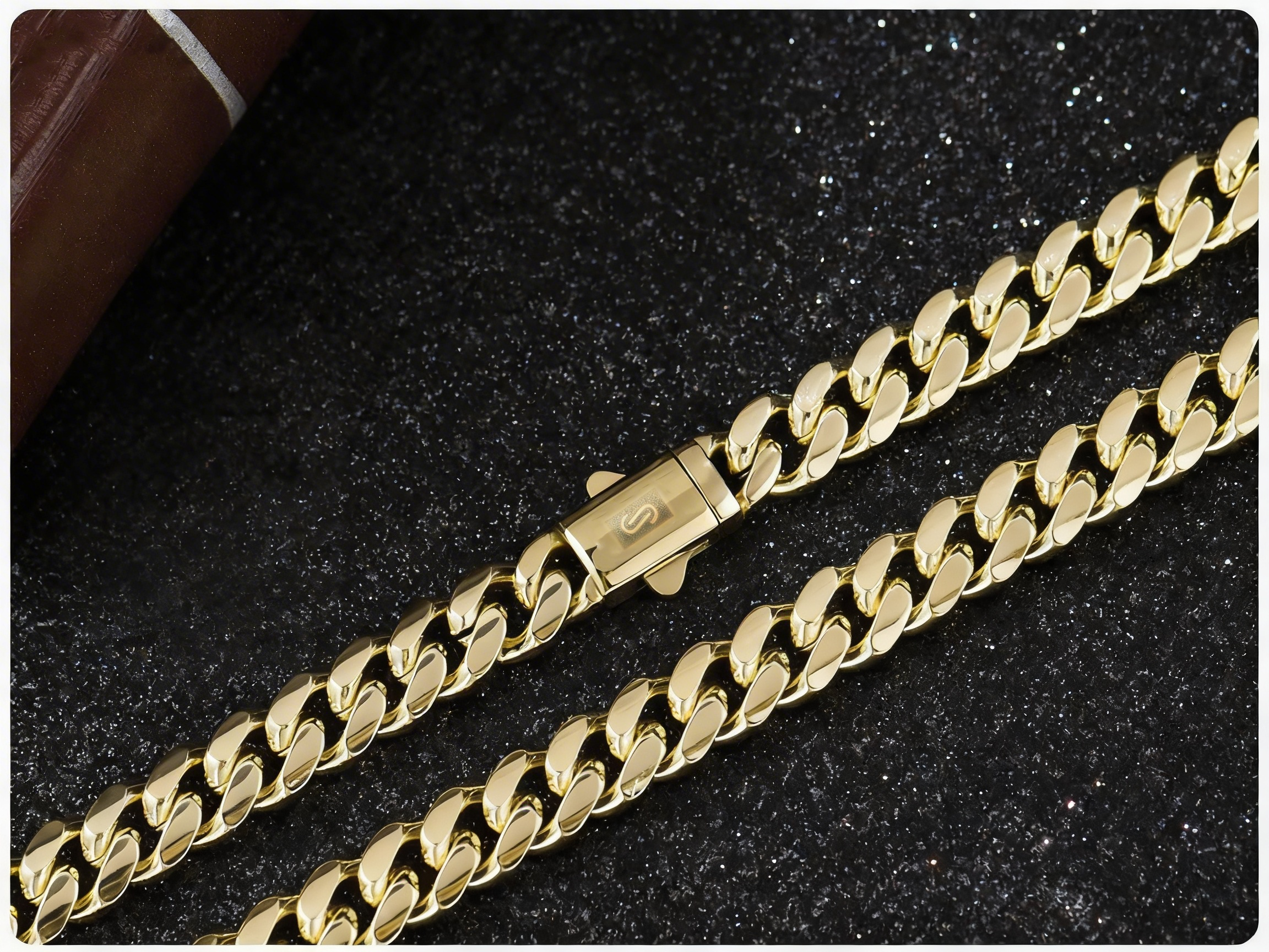 musthavestroe Real Gold-Plated Royal Monaco Cuban Necklace, Italian Jewelry for Men & Women, Gift for Fashion Lovers
