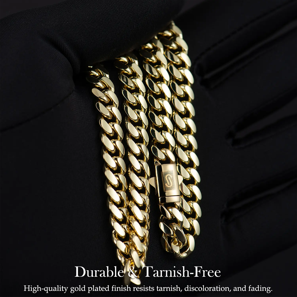 musthavestroe Real Gold-Plated Royal Monaco Cuban Necklace, Italian Jewelry for Men & Women, Gift for Fashion Lovers