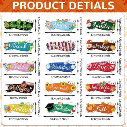 16pcs Interchangeable Dachshund Sign Dog Welcome Sign