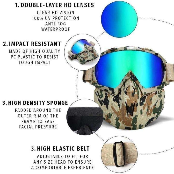 🥽Premium Windproof Anti-Fog Motorcycling And Skiing Sport Mask Goggles