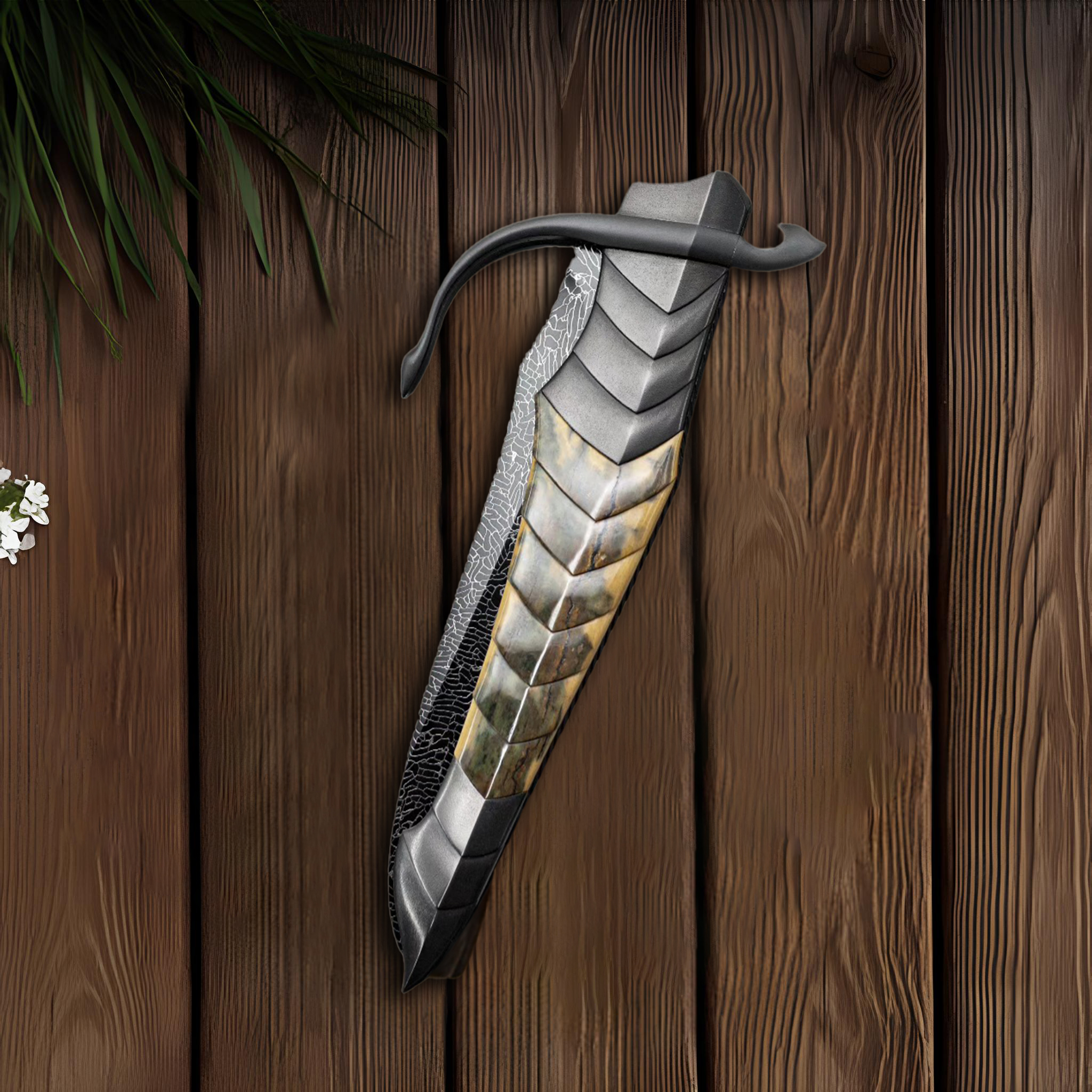 🗡️ Handcrafted Dragon Scale Knife – A Collector’s Masterpiece