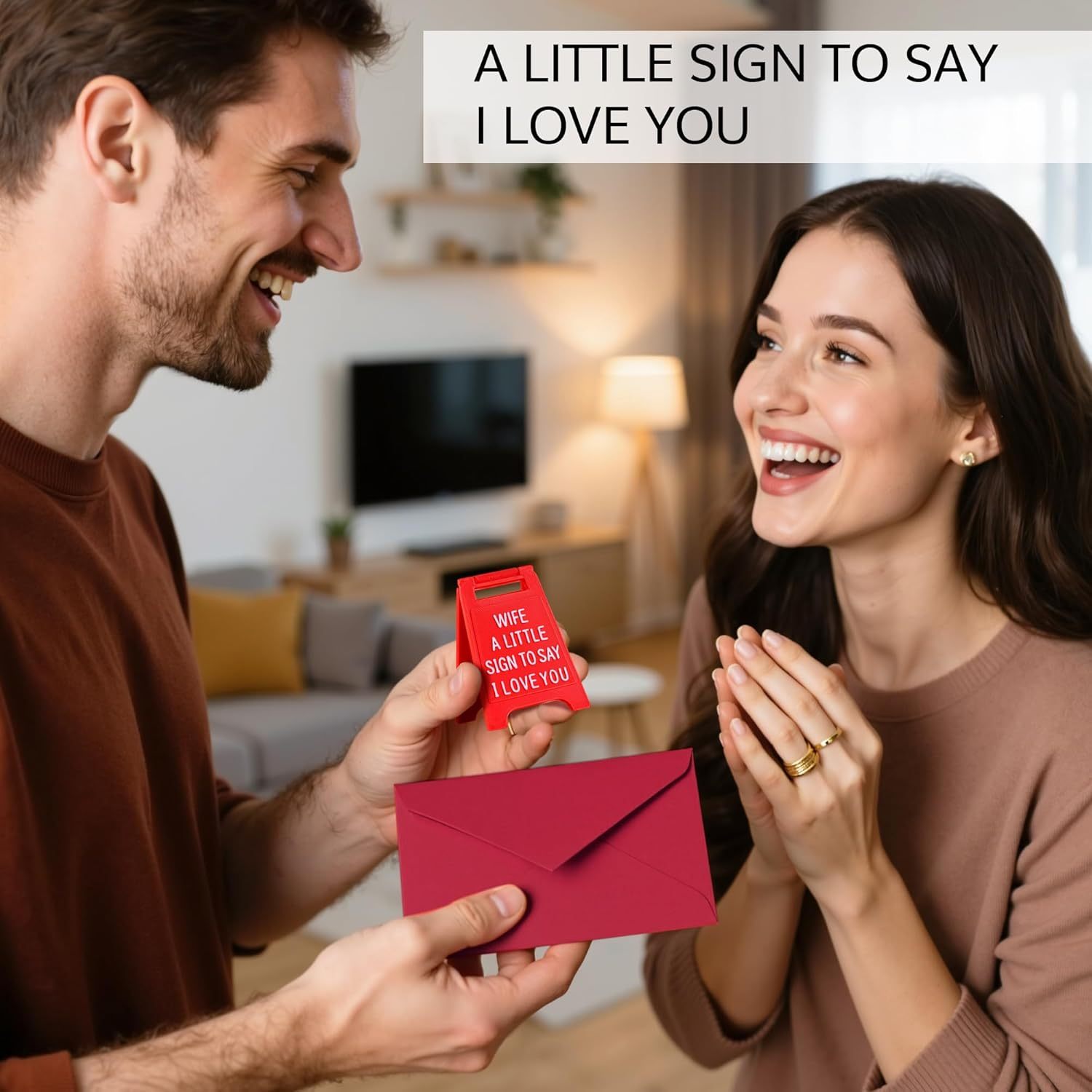 Mini Sign Valentine's Decoration Anniversary Present - Romantic I Love You Sign