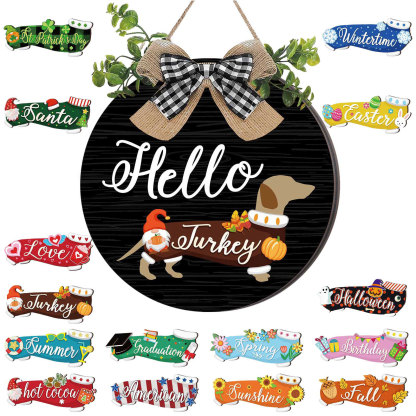 16pcs Interchangeable Dachshund Sign Dog Welcome Sign