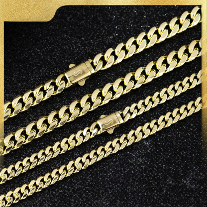 musthavestroe Real Gold-Plated Royal Monaco Cuban Necklace, Italian Jewelry for Men & Women, Gift for Fashion Lovers