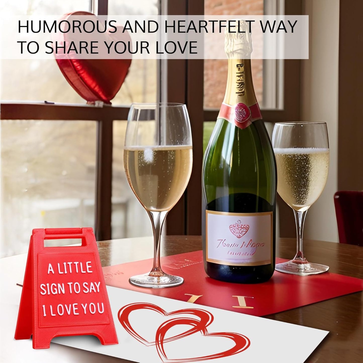 Mini Sign Valentine's Decoration Anniversary Present - Romantic I Love You Sign