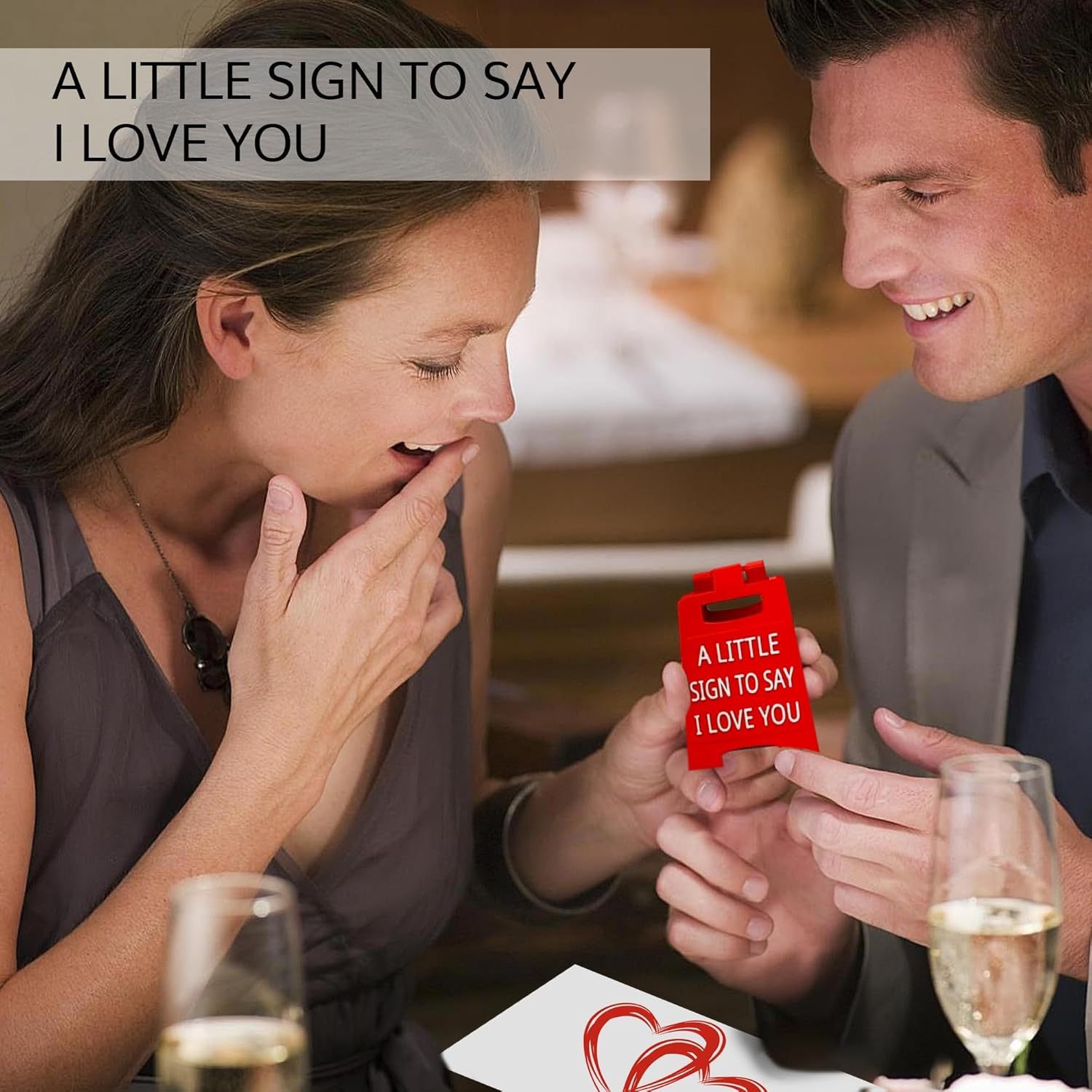 Mini Sign Valentine's Decoration Anniversary Present - Romantic I Love You Sign