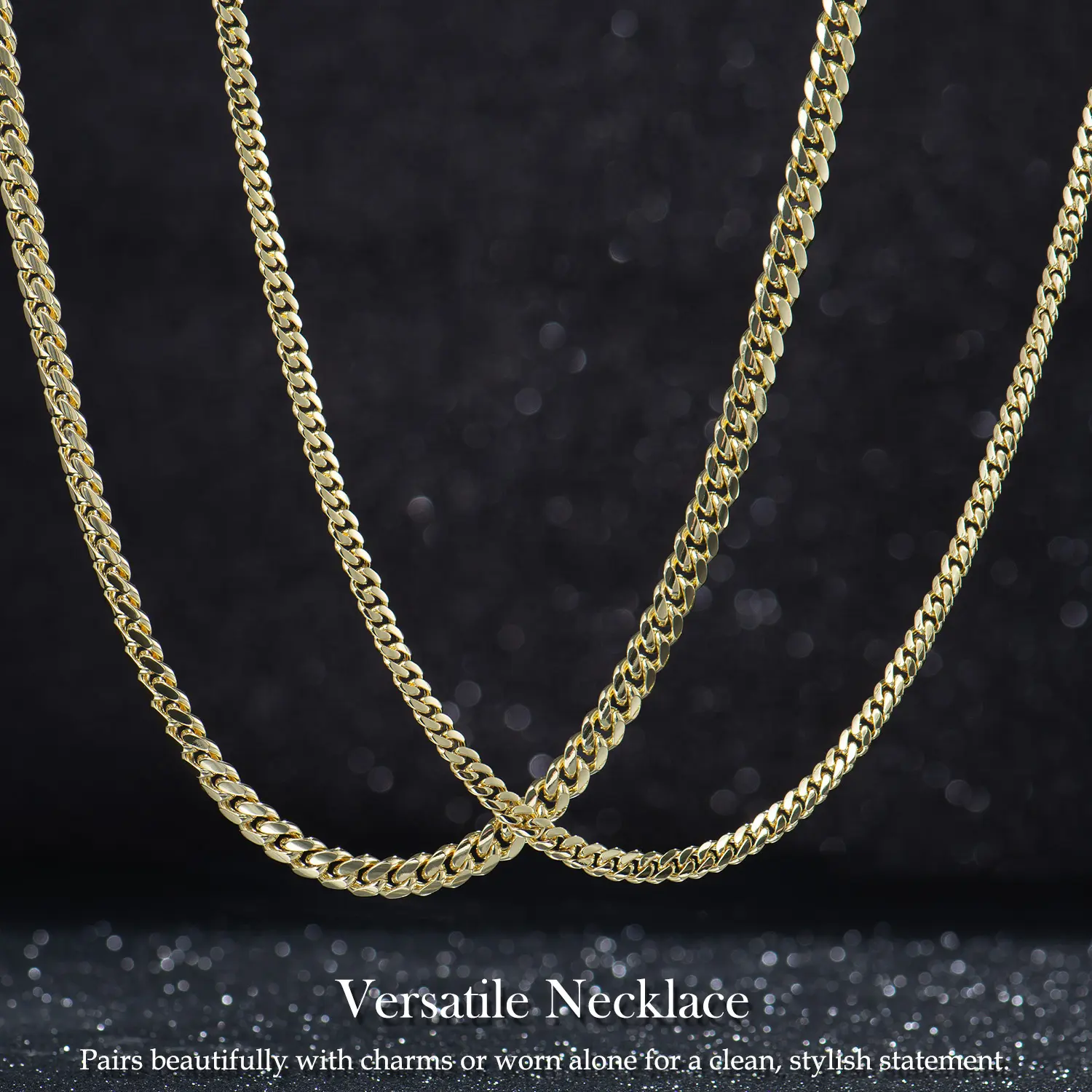 musthavestroe Real Gold-Plated Royal Monaco Cuban Necklace, Italian Jewelry for Men & Women, Gift for Fashion Lovers