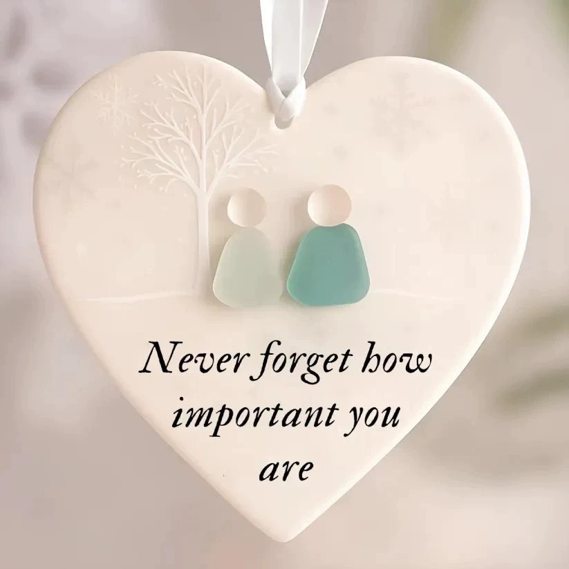 Heart-Shaped Sea Glass Friendship Decor🌊✨ Shaped by Nature & Crafted by Hand 💝
