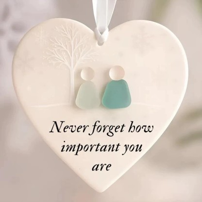 Heart-Shaped Sea Glass Friendship Decor🌊✨ Shaped by Nature & Crafted by Hand 💝