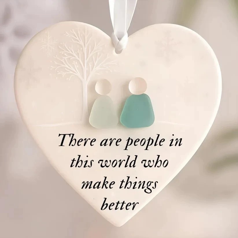 Heart-Shaped Sea Glass Friendship Decor🌊✨ Shaped by Nature & Crafted by Hand 💝