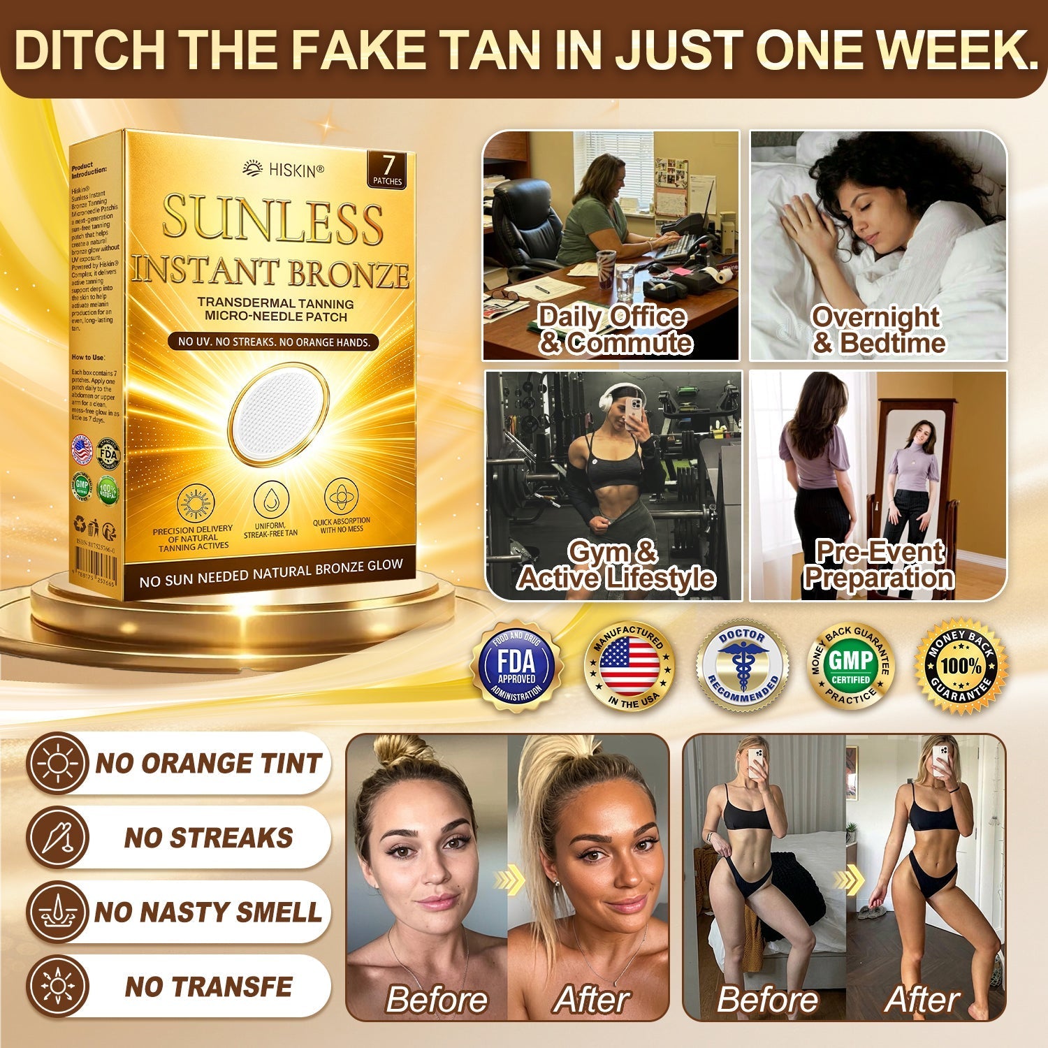 ☀️𝑶𝒇𝒇𝒊𝒄𝒊𝒂𝒍 𝑺𝒕𝒐𝒓𝒆 | ☀️ 𝐒𝐮𝐧𝐥𝐞𝐬𝐬 𝐈𝐧𝐬𝐭𝐚𝐧𝐭 𝐁𝐫𝐨𝐧𝐳𝐞 𝐓𝐚𝐧𝐧𝐢𝐧𝐠 𝐌𝐢𝐜𝐫𝐨𝐧𝐞𝐞𝐝𝐥𝐞 𝐏𝐚𝐭𝐜𝐡 🇺🇸 (𝐉𝐮𝐬𝐭 𝐨𝐧𝐜𝐞 𝐚 𝐝𝐚𝐲) 𝐕𝐢𝐬𝐢𝐛𝐥𝐞 𝐁𝐫𝐨𝐧𝐳𝐞 𝐆𝐥𝐨𝐰 𝐢𝐧 𝟕 𝐃𝐚𝐲𝐬 ✅ 𝐍𝐨 𝐔𝐕, 𝐍𝐨 𝐎𝐫𝐚𝐧𝐠𝐞, 𝐍𝐨 𝐒𝐭𝐫𝐞𝐚𝐤𝐬, 𝐍𝐨 𝐃𝐇𝐀, 𝐍𝐨 𝐌𝐞𝐬𝐬.