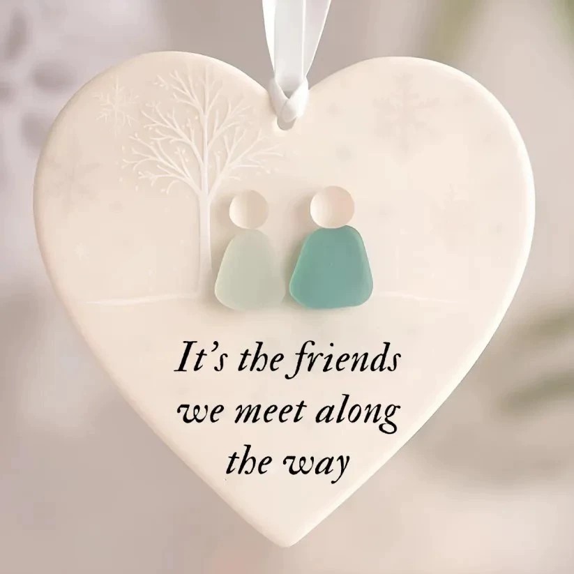 Heart-Shaped Sea Glass Friendship Decor🌊✨ Shaped by Nature & Crafted by Hand 💝
