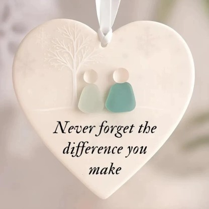 Heart-Shaped Sea Glass Friendship Decor🌊✨ Shaped by Nature & Crafted by Hand 💝