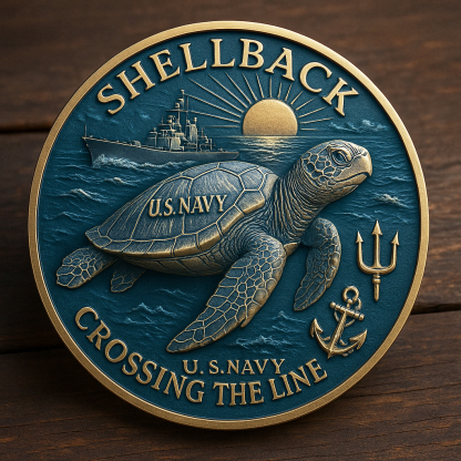 🏆Flash Sale 60% OFF - 🐢⚓Navy “Shellback” Challenge Coin