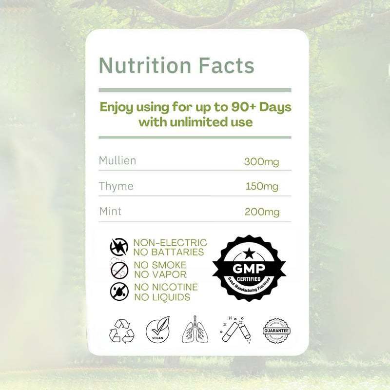 🎁Hot Sale Promotion 49% OFF🔥 NEW Mullein Lung Detox Chewer with Essential Oils