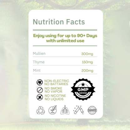 🎁Hot Sale Promotion 49% OFF🔥 NEW Mullein Lung Detox Chewer with Essential Oils