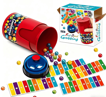 💥Fast Bead Grabbing Match Color Bingo Game🌈