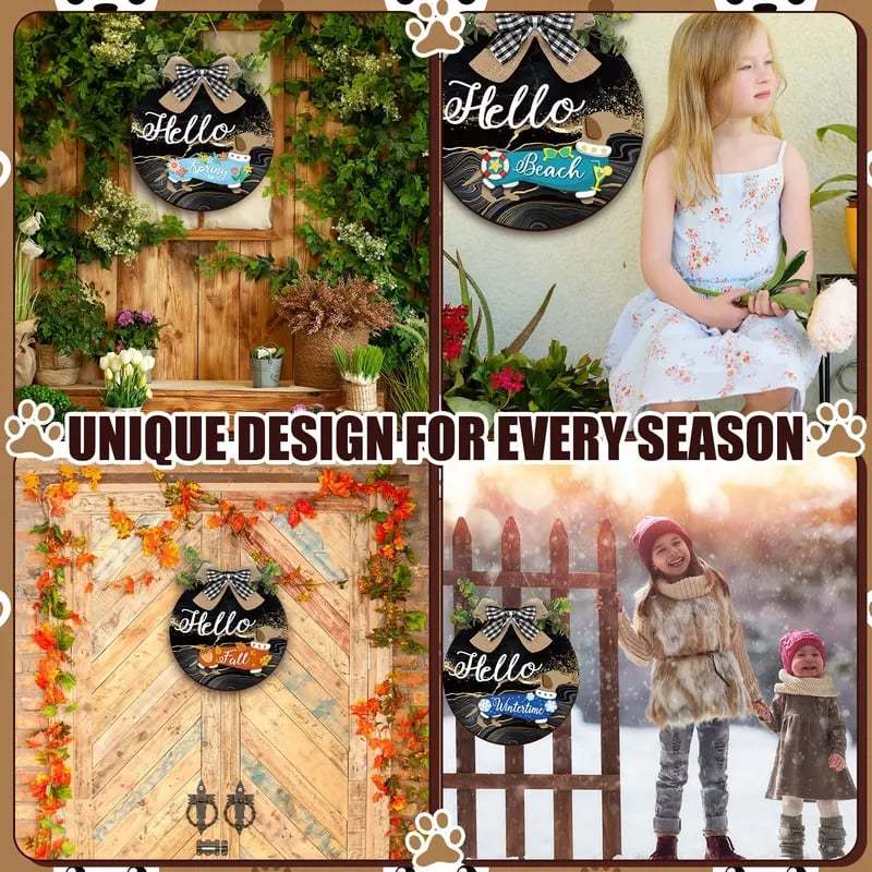 16pcs Interchangeable Dachshund Sign Dog Welcome Sign