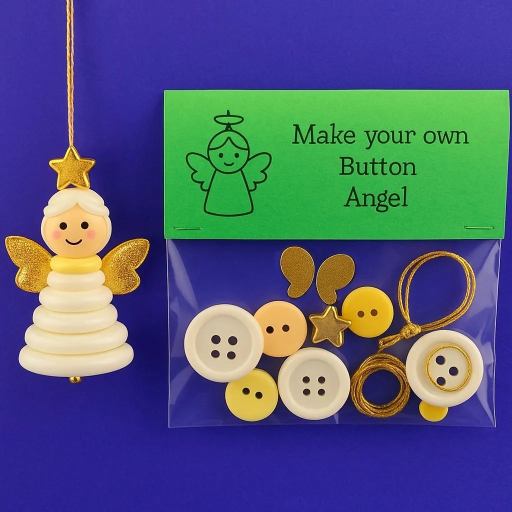☃️ DIY Button Snowman Ornament Kit
