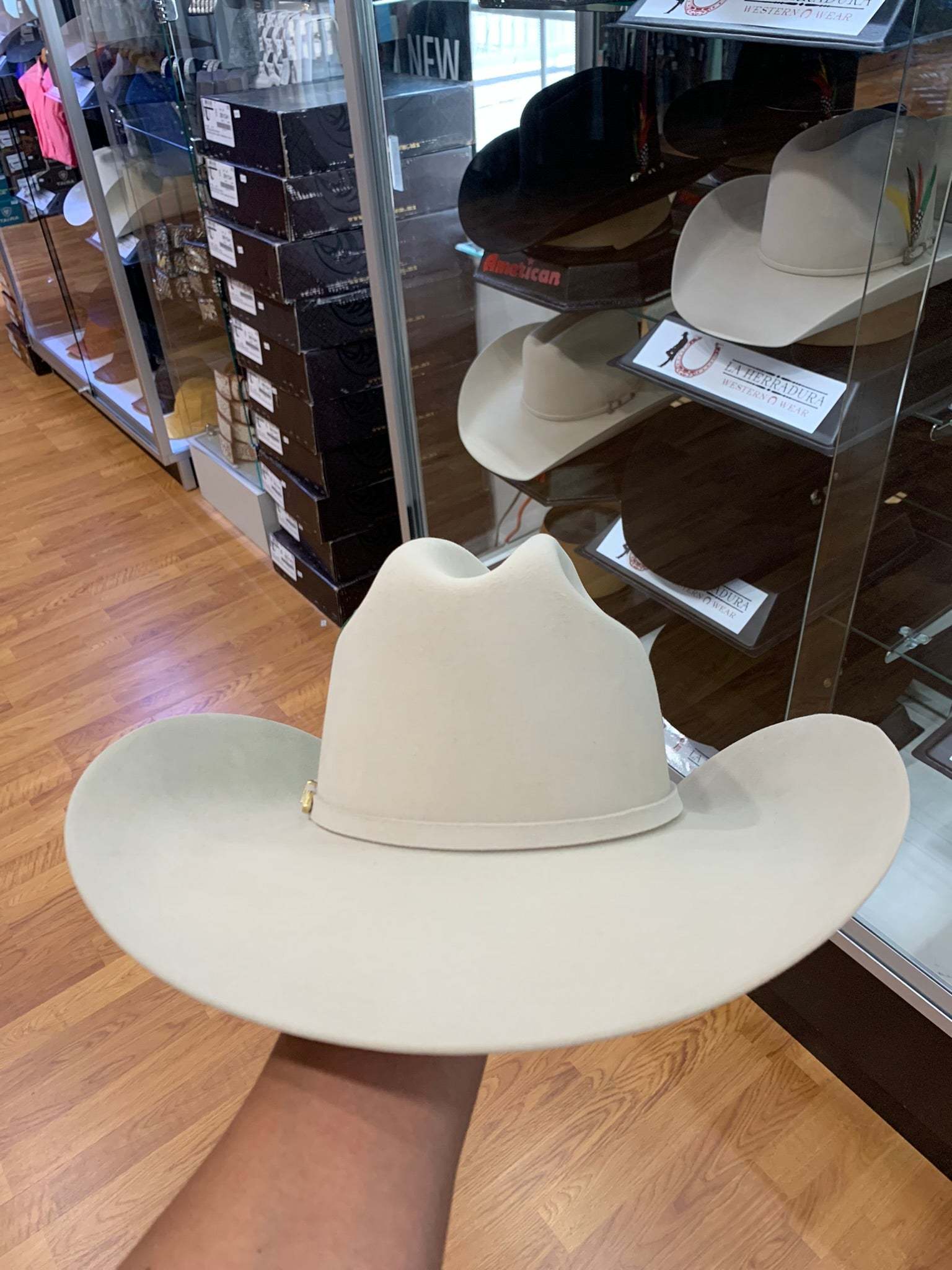 STETSON COWBOY HAT 100X EL PRESIDENTE SILVER BELLY