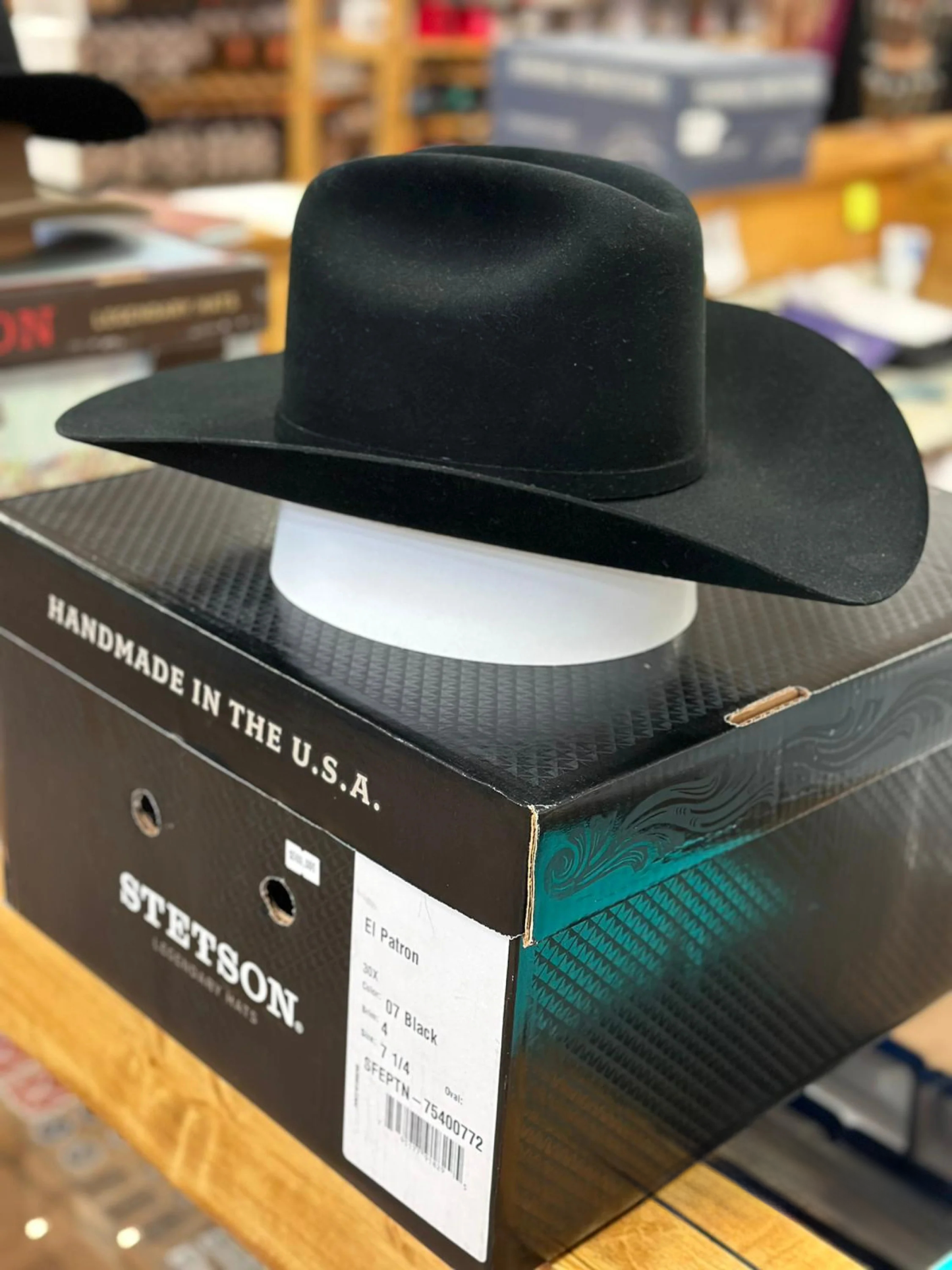 STETSON 30X NEGRO EL PATRON