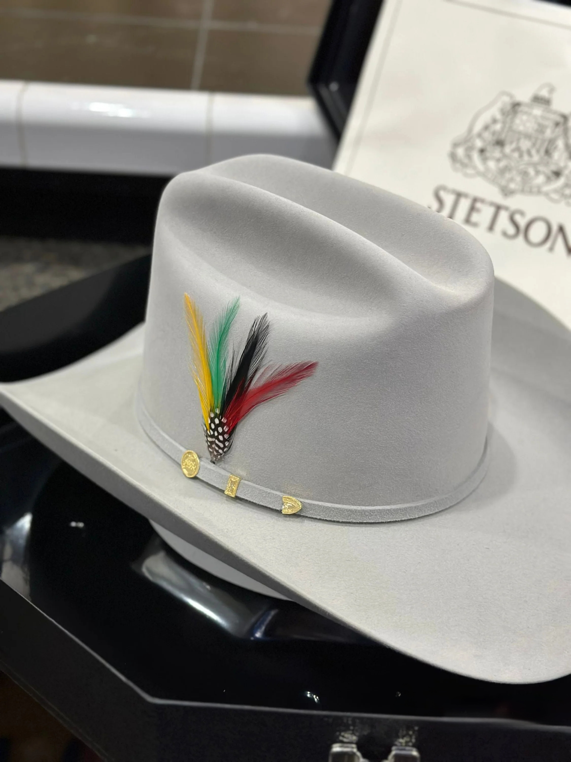 STETSON EL PRESIDENTE 100X MIST GREY COPA ALTA
