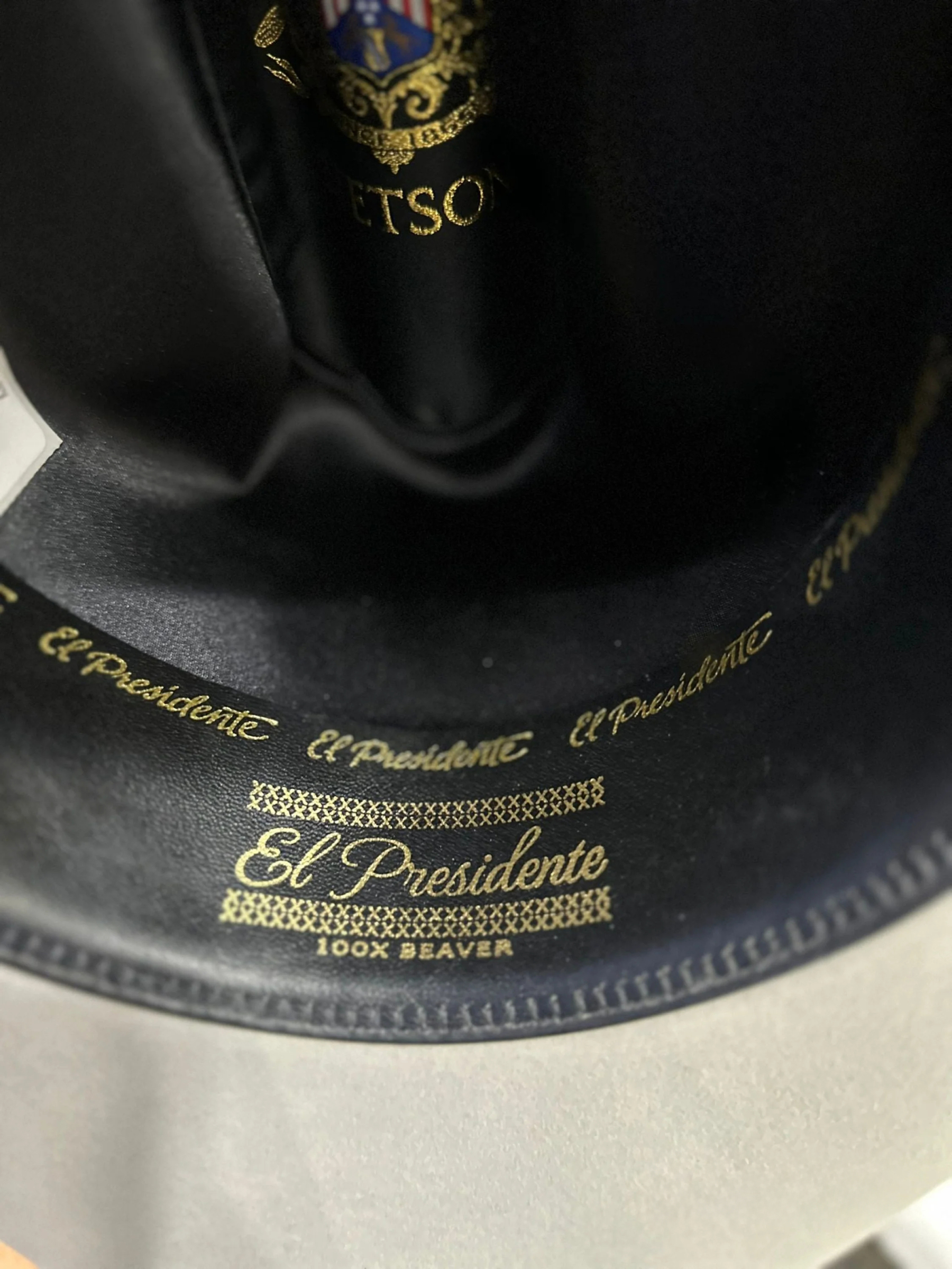 STETSON EL PRESIDENTE 100X MIST GREY COPA ALTA