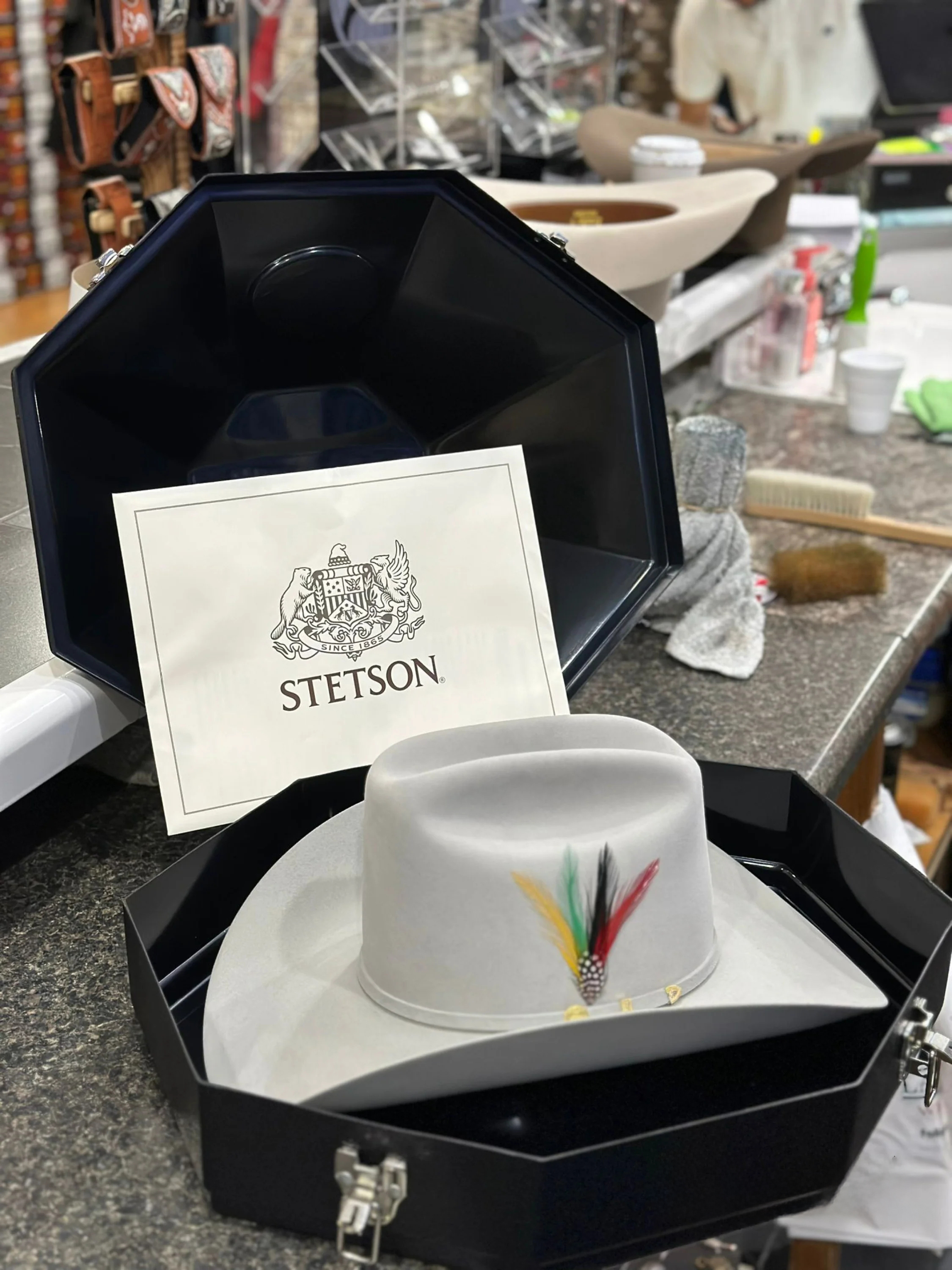 STETSON EL PRESIDENTE 100X MIST GREY COPA ALTA