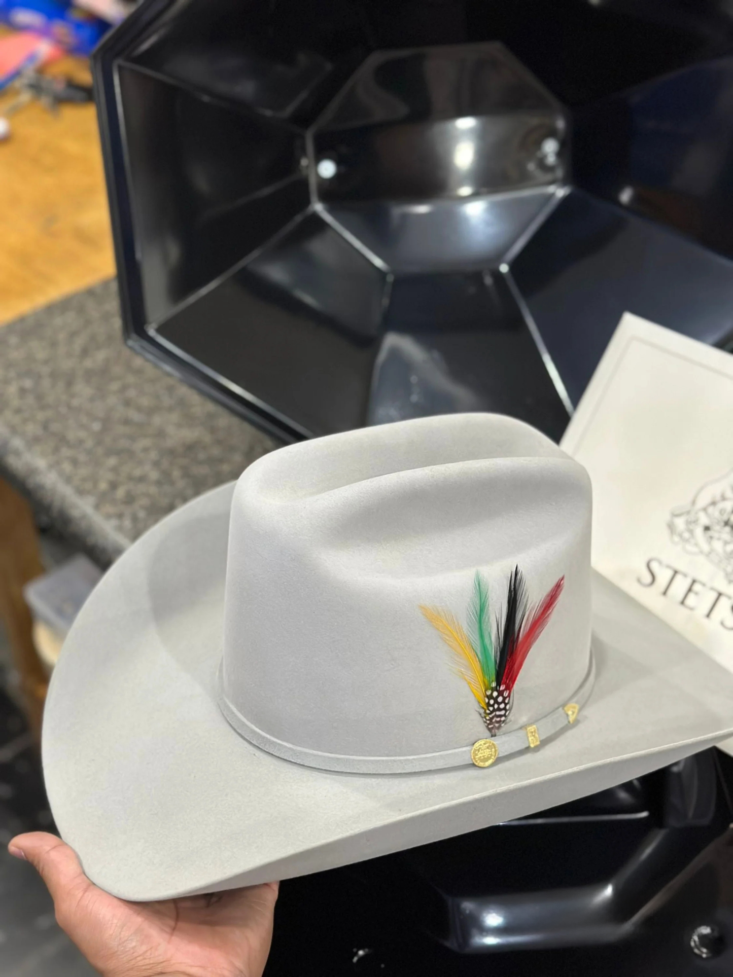 STETSON EL PRESIDENTE 100X MIST GREY COPA ALTA