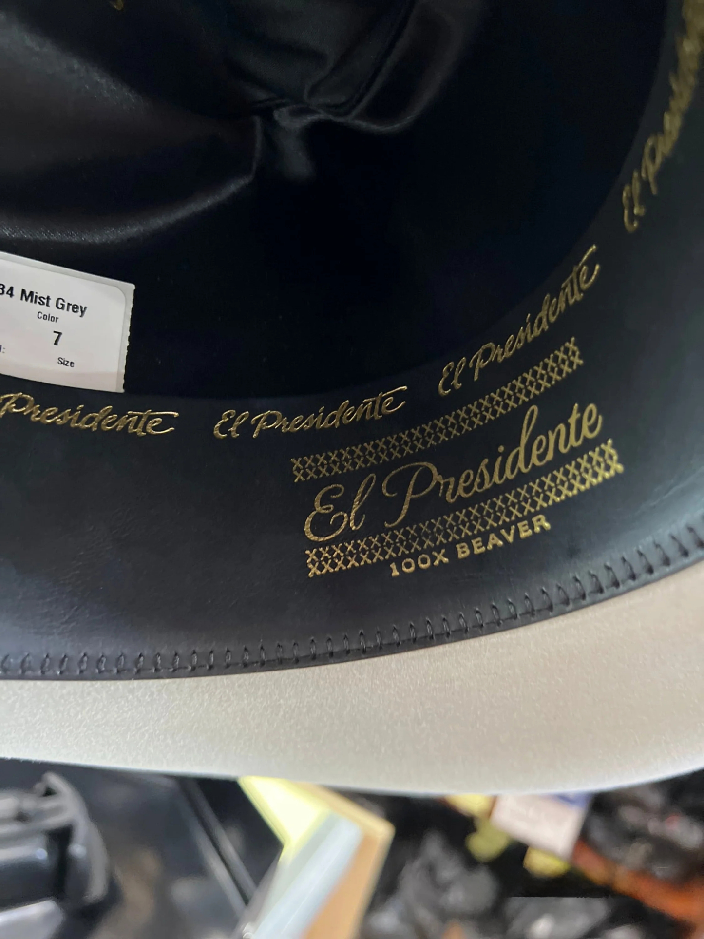STETSON EL PRESIDENTE 100X MIST GREY COPA ALTA
