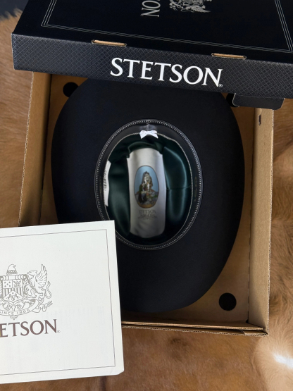 STETSON 100X THE GOLDEN EAGLE BLACK COPA ALTA PREMIUM FELT HAT