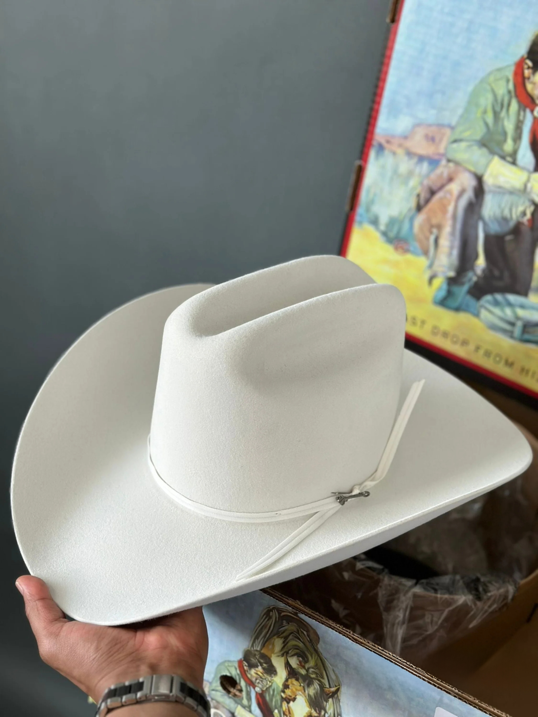 STETSON 6X WHITE/BLANCO RANCHER COPA ALTA