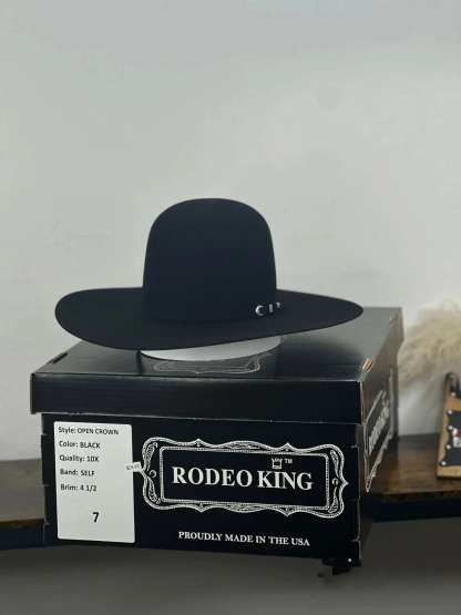 RODEO KING 10X BLACK OPEN CROWN