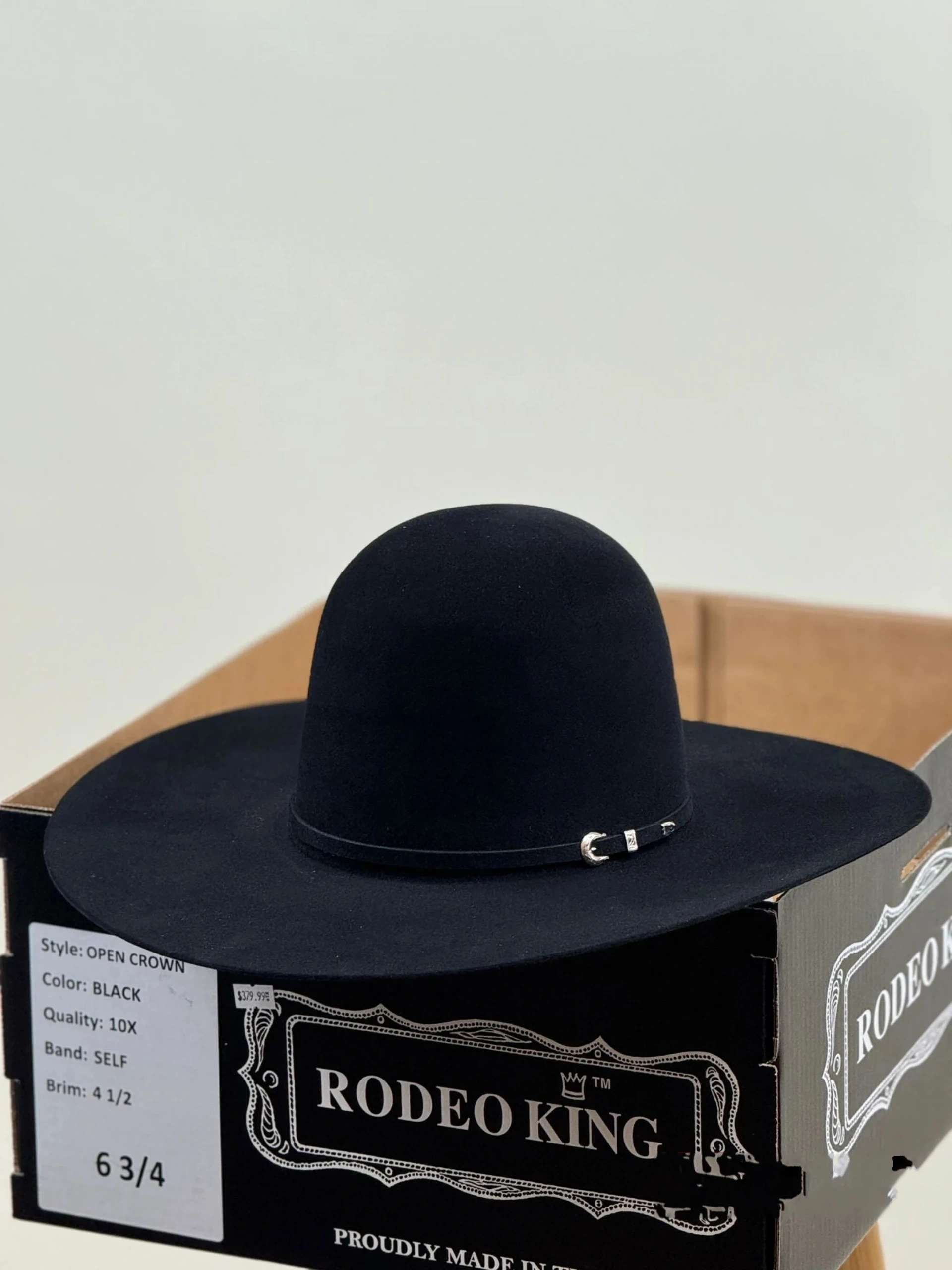 RODEO KING 10X BLACK OPEN CROWN