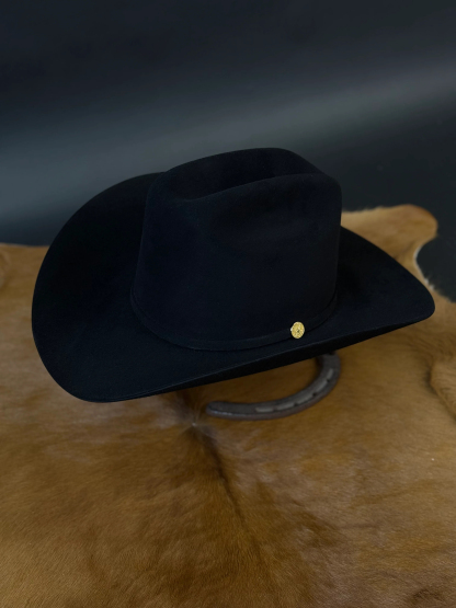 STETSON 100X THE GOLDEN EAGLE BLACK COPA ALTA PREMIUM FELT HAT