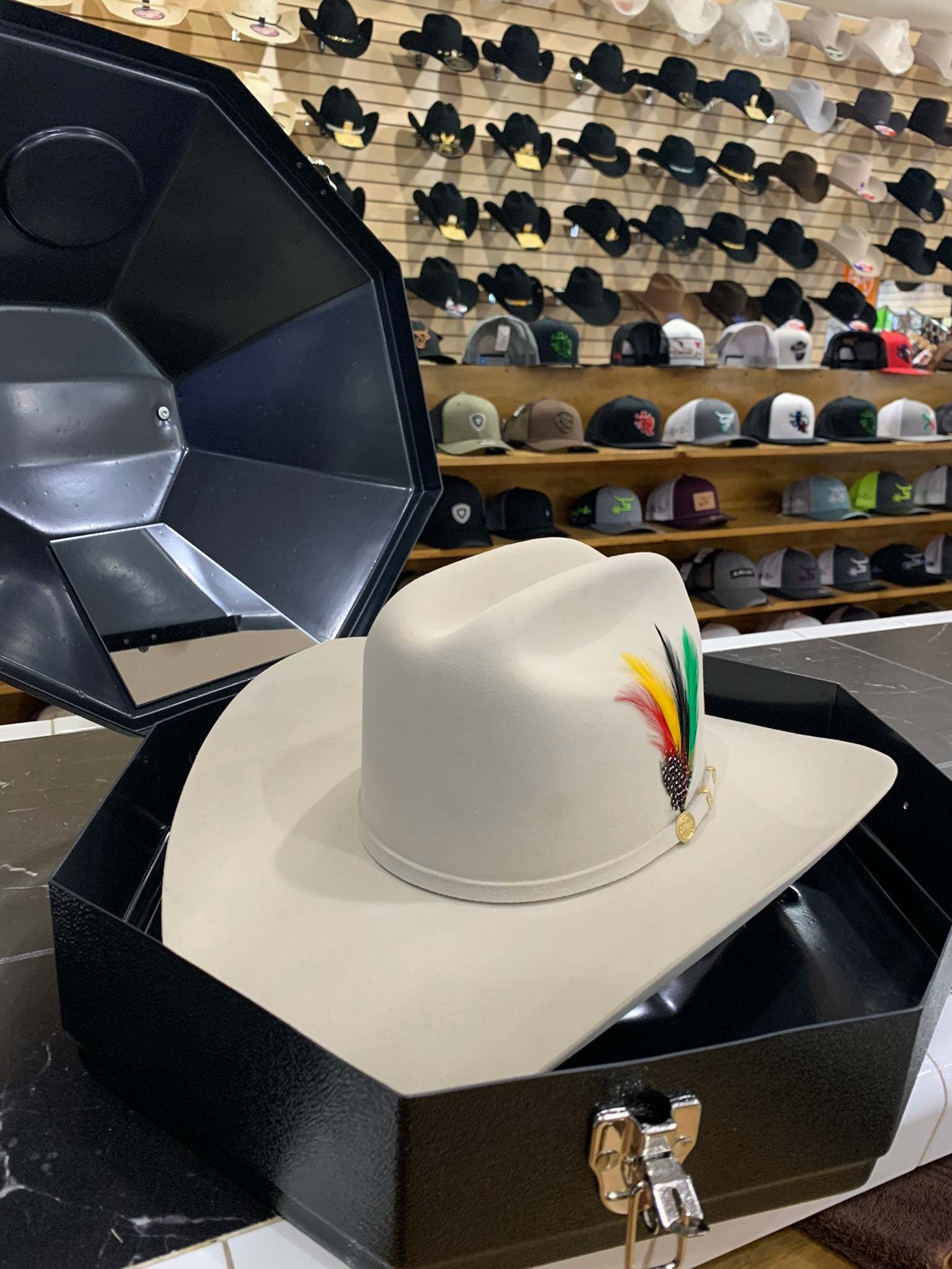 STETSON COWBOY HAT 100X EL PRESIDENTE SILVER BELLY