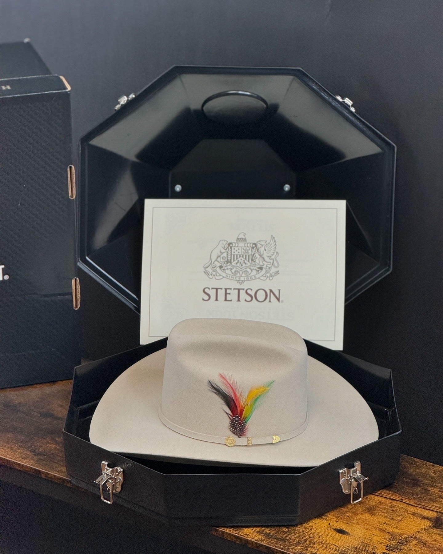STETSON COWBOY HAT 100X EL PRESIDENTE SILVER BELLY