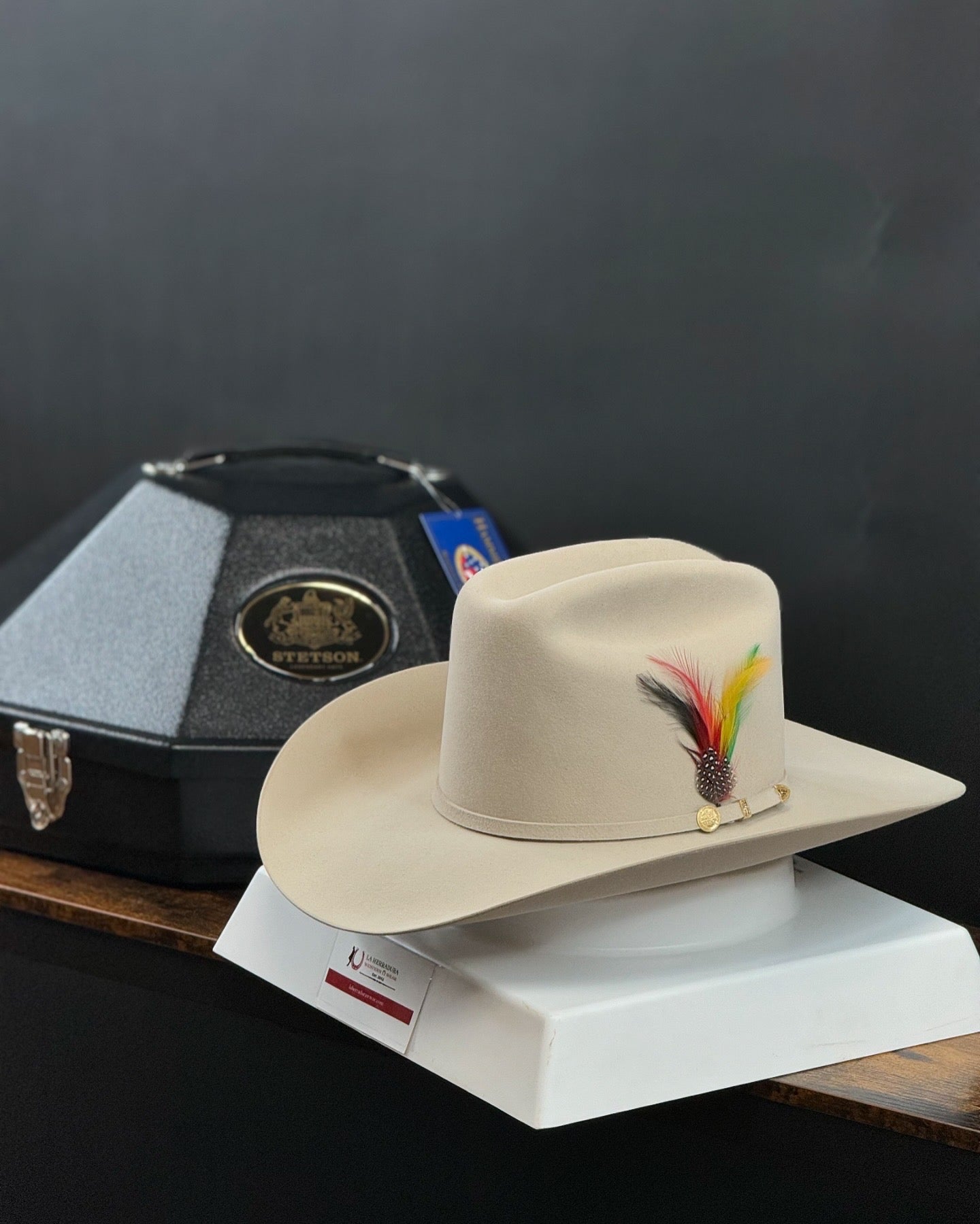 STETSON COWBOY HAT 100X EL PRESIDENTE SILVER BELLY