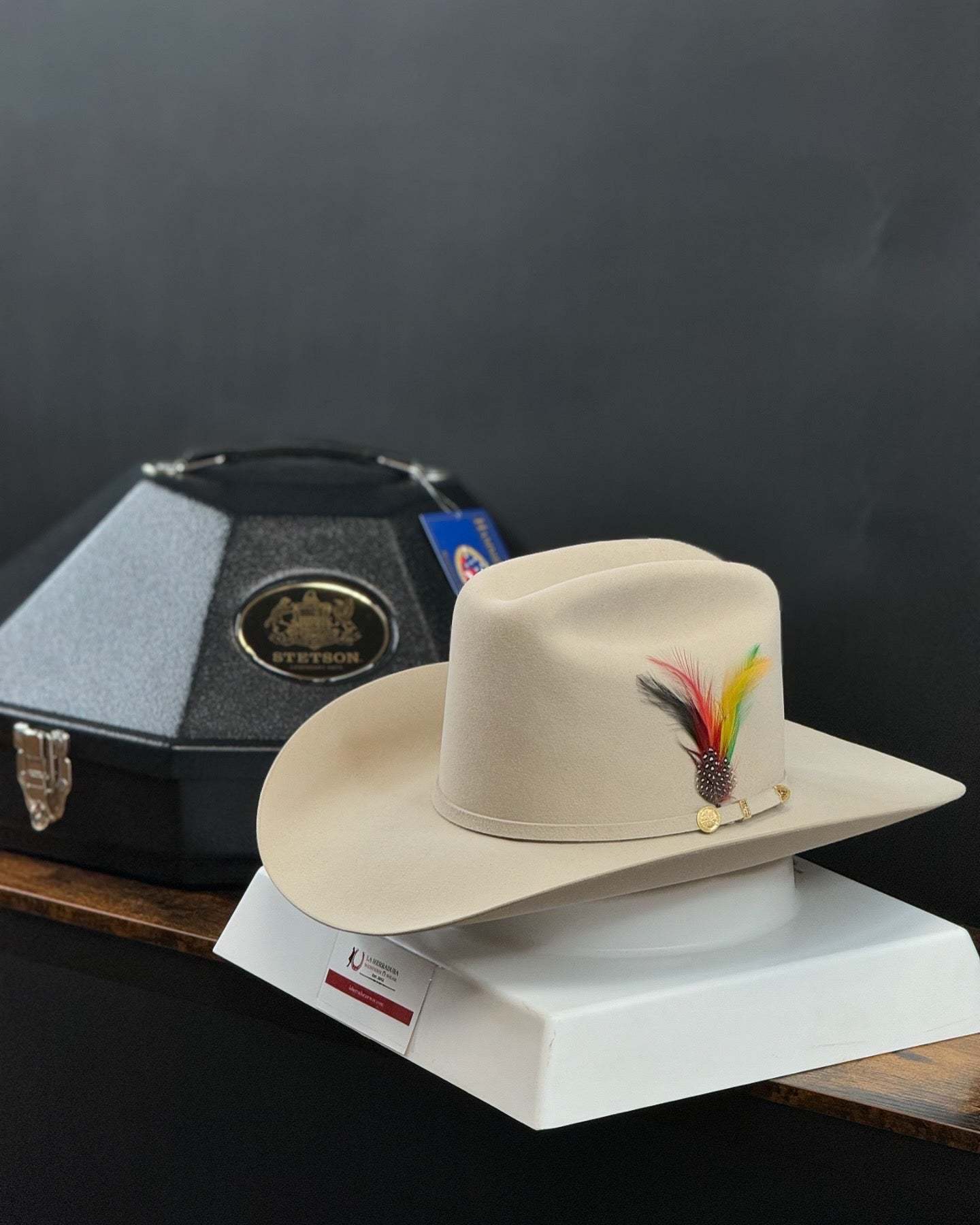 STETSON COWBOY HAT 100X EL PRESIDENTE SILVER BELLY