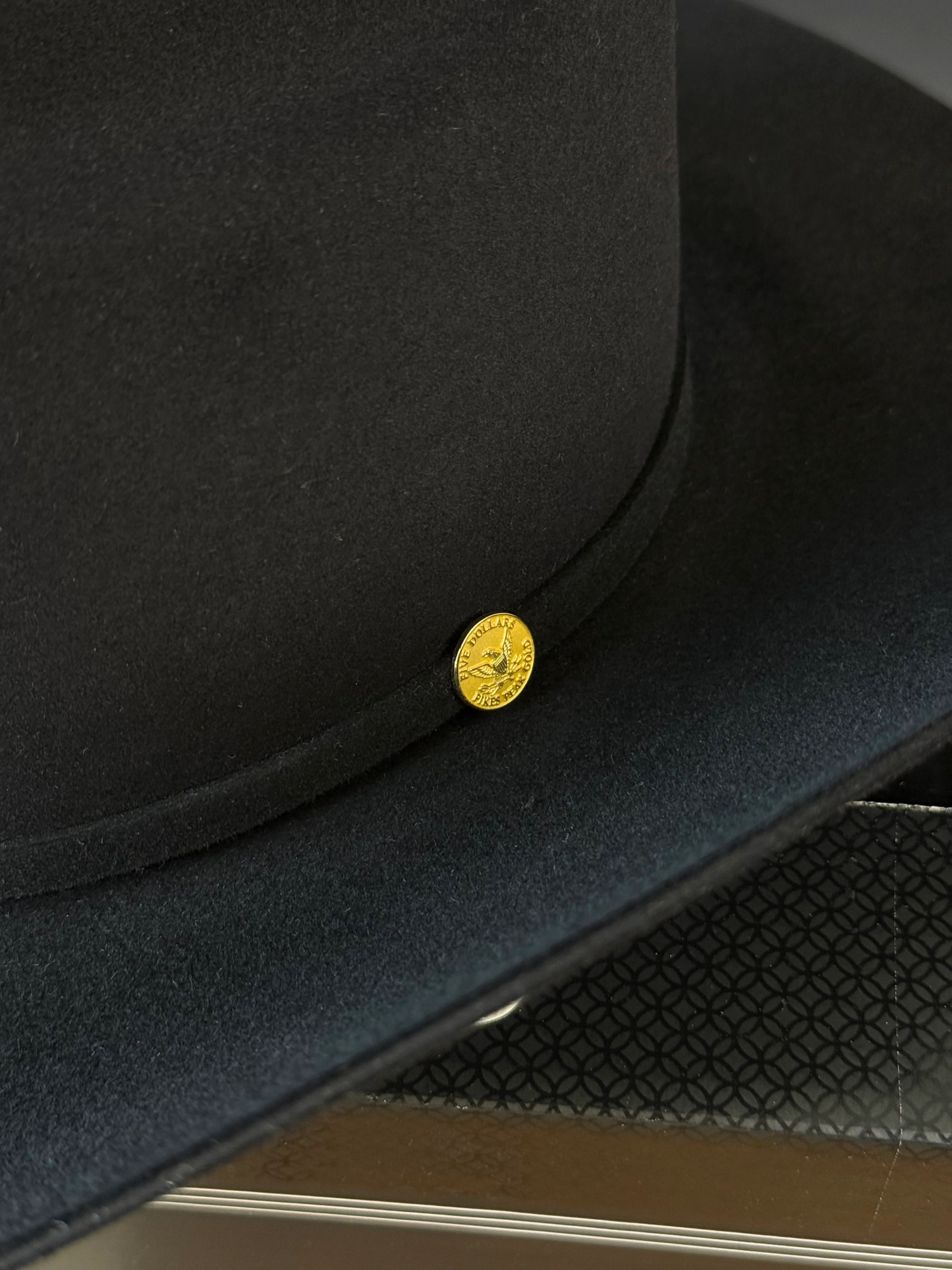 STETSON 100X THE GOLDEN EAGLE BLACK COPA ALTA PREMIUM FELT HAT